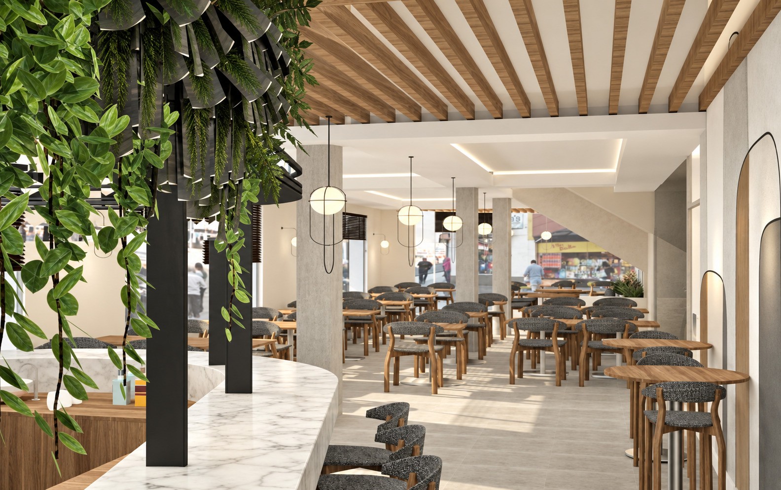 Interior visualization for the Cinema Bar Renovation